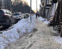 снег тротуар