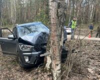 В Рязанской области иномарка врезалась в дерево, а водитель погиб