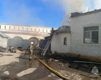 Пожар на территории монастыря