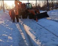 Столкнулись трамвай и трактор