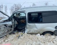 В Пригороде Тамбова в аварии с микроавтобусом и фурой пострадал водитель