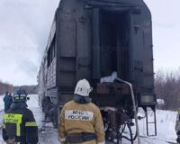 Под Тамбовом на ходу вспыхнул и загорелся тепловоз грузового поезда