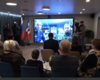 В преддверии 23 февраля в Великом Новгороде провели первый телемост с бойцами СВО