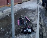 коляска снег