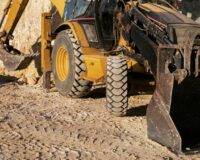 грейдер и песок