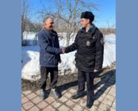 В Тамбовской области участковый спас провалившегося под лед рыбака