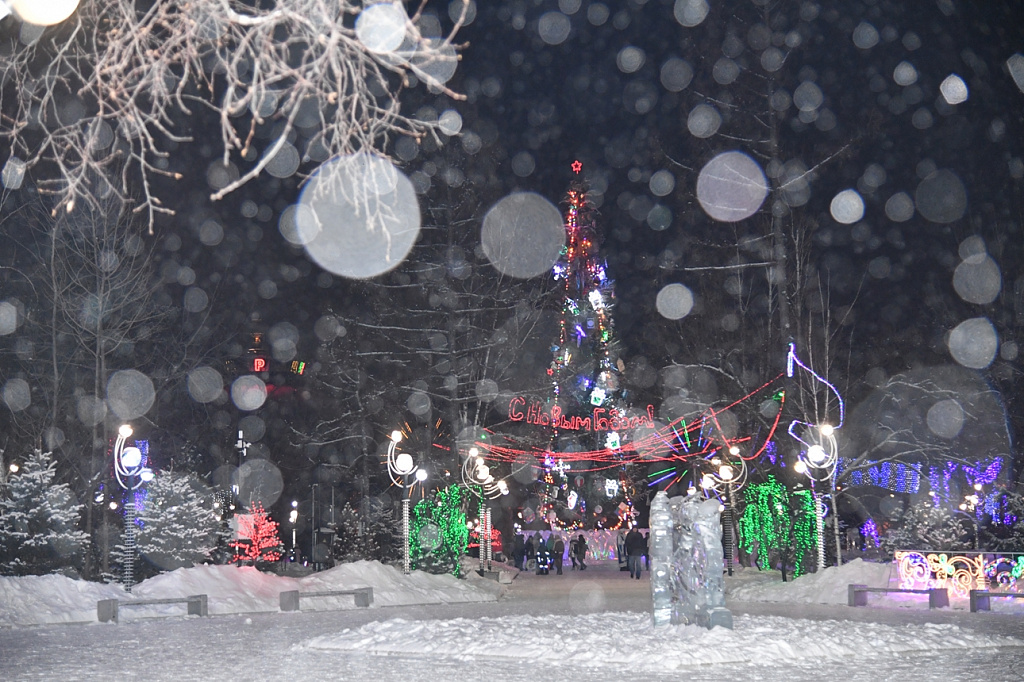 один из ногодних городков в Хабаровске