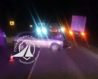 уснувший водитель врезался в грузовик