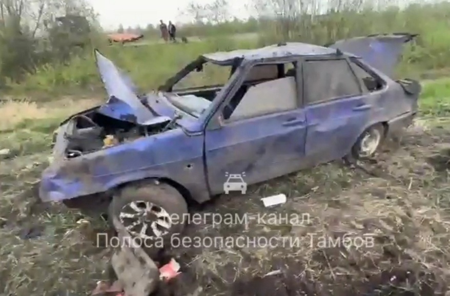 В Тамбовской области «99-ка» с разными покрышками улетела в кювет