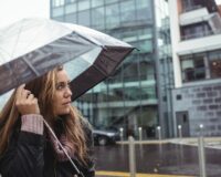 дождь и зонт