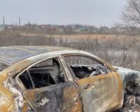 сгоревший автомобиль