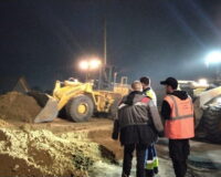 Отсыпка дамбы в Вороновке