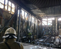 пожар в ангаре