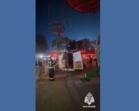 В Туле 16 человек провисели час на застрявшей над землей карусели