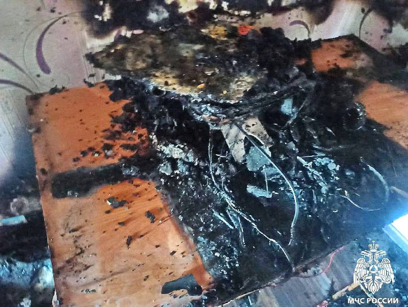 Включенная настольная лампа стала причиной крупного пожара в Смоленской области