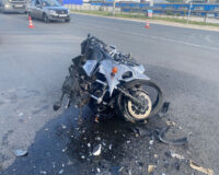 В городе Рязани «Газель» столкнулся с мотоциклистом. Есть потерпевший