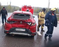 фура и легковушка столкнулись на М5