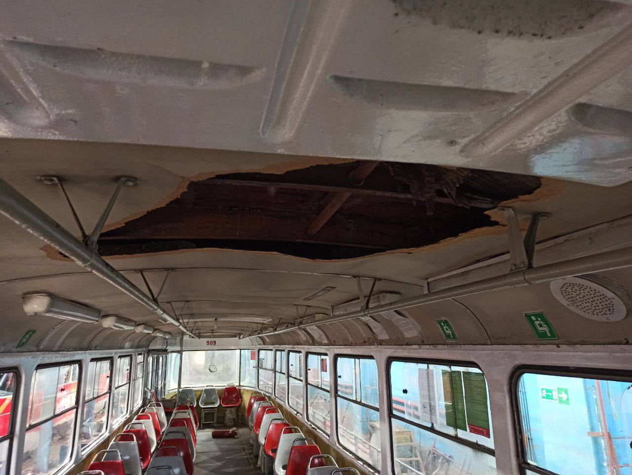 трамвай сгорел