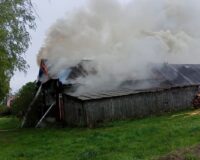 Пожар в деревне Приклон