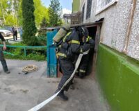 В Тульской области спасатели потушили пожар в подвале многоэтажки