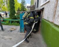 В Тульской области спасатели потушили пожар в подвале многоэтажки