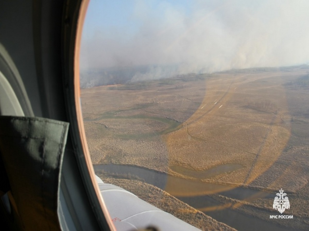 ландшафтный пожар в Хабаровском крае
