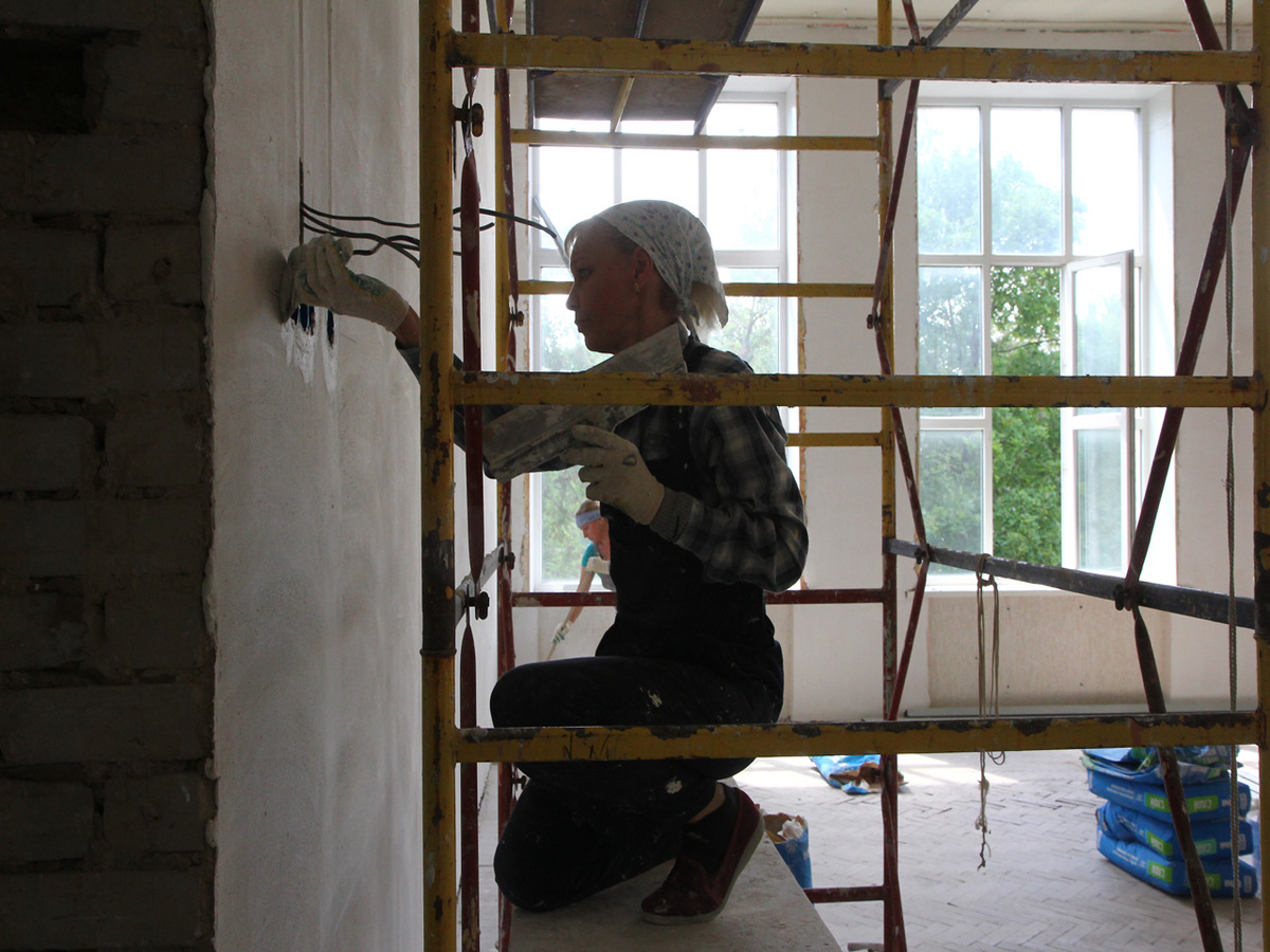 В городе Рязани полным ходом идет капремонт двух школ