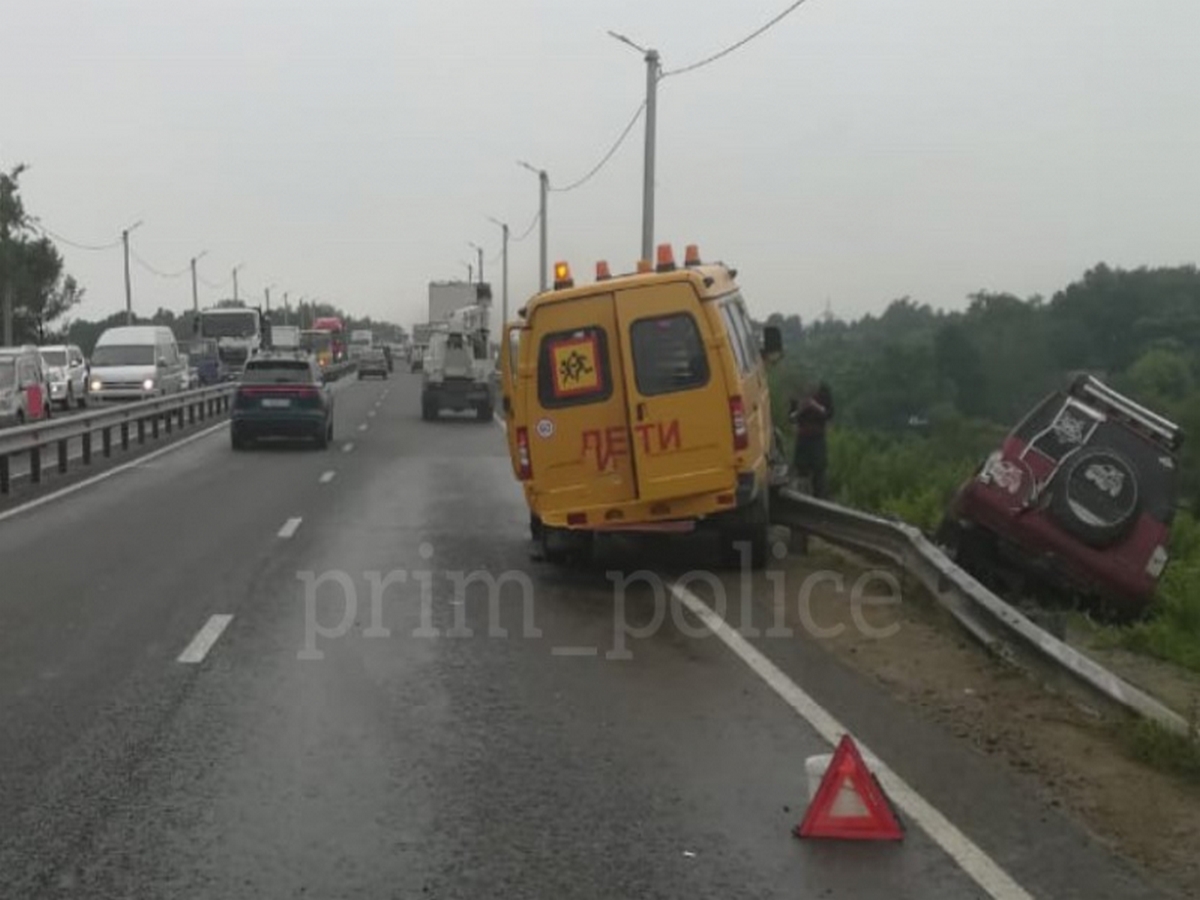 фото с места ДТП в Приморье