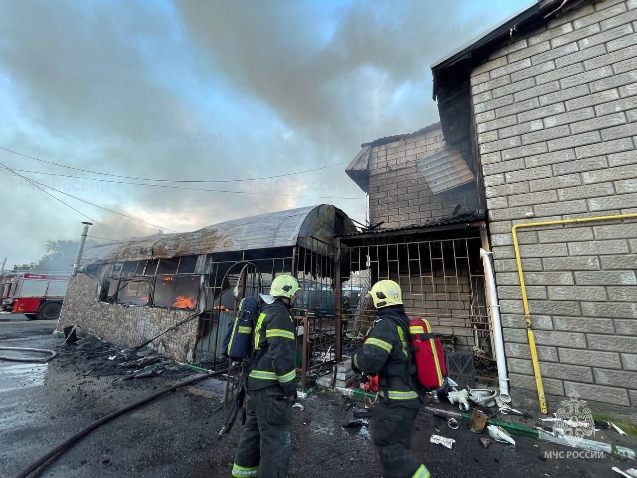 Пожар в кафе