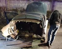 машине оторвало половину кузова