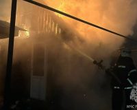 В Иванове сгорела баня в частном секторе