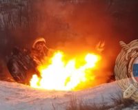 водитель сгорел