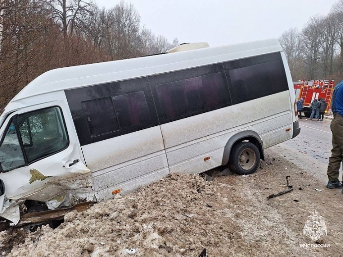 В Тульской области в ДТП с маршруткой и «Нивой» пострадали 10 человек