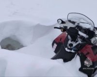 снегоход застрял