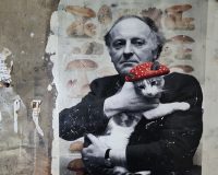 В Рязани появилось граффити Бродского с котом и символом нашего города – грибами