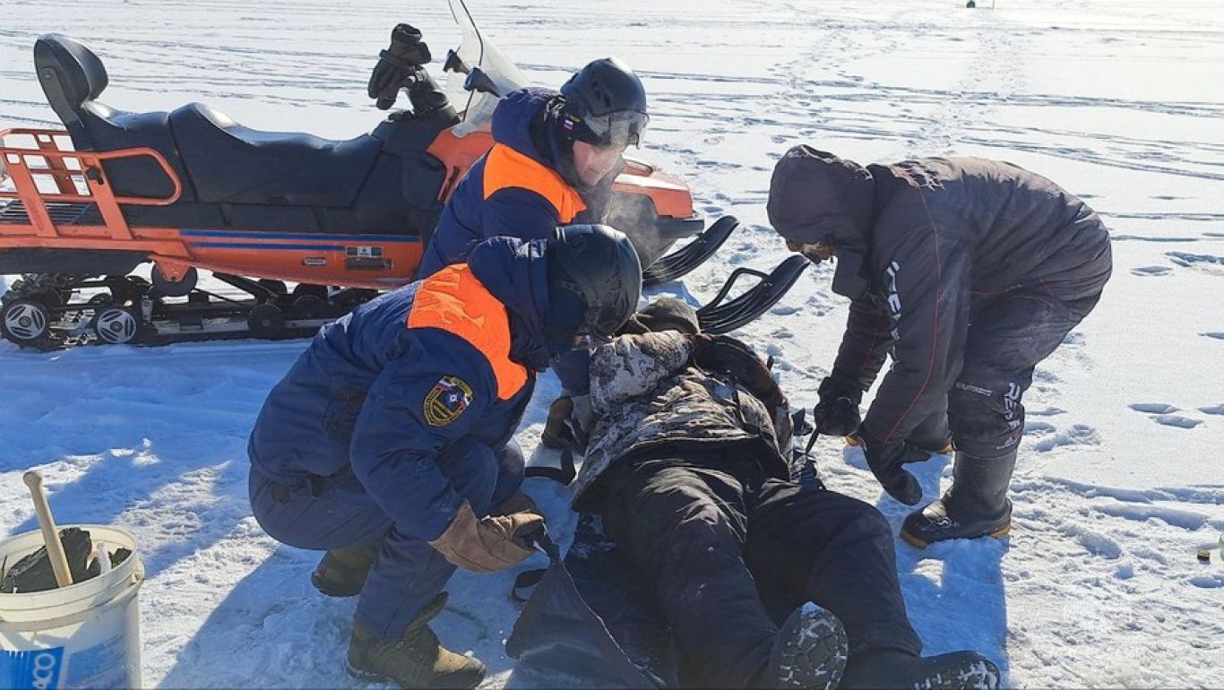 эвакуация рыбака