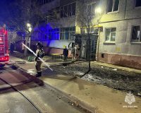 В Тульской области на втором этаже многоэтажного дома загорелся балкон