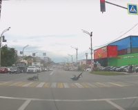 парень упал с мотоцикла, убегая от ГАИ