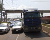 авария стала причиной пробки под мостами