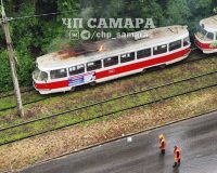 загорелся трамвай