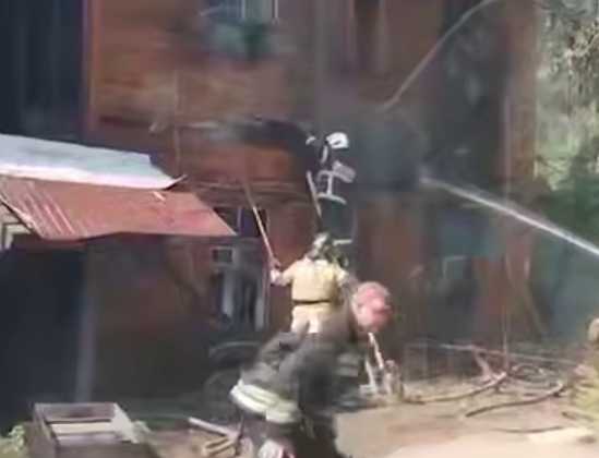 пожар барак