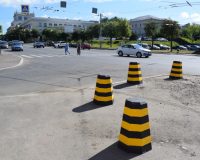 В Иванове появились яркие столбики против незаконной парковки