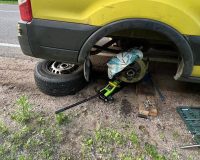 колесо отлетело