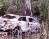 В Новгородской области водитель сгорел в своей машине