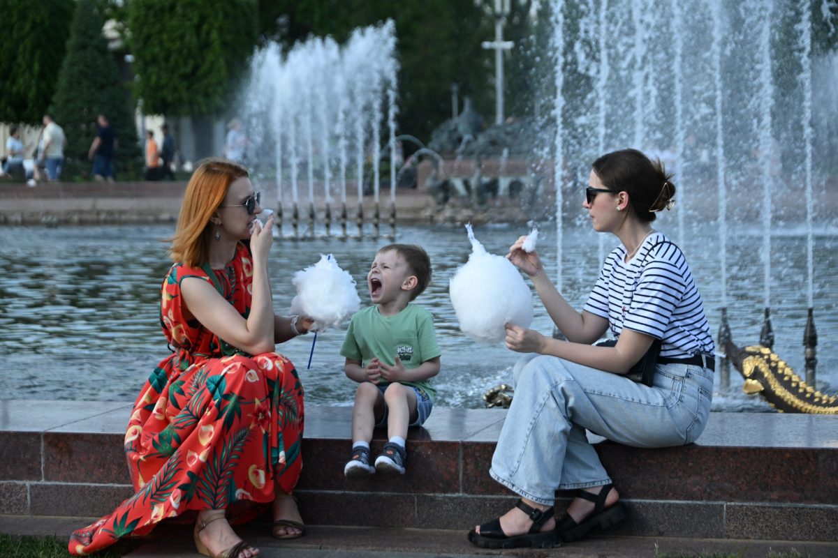 отдых у фонтана