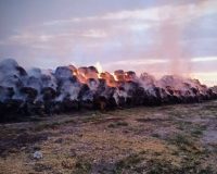 сгорело сено