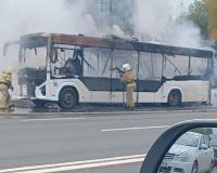 сгорел автобус