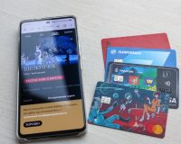 смартфон, кредитные карты