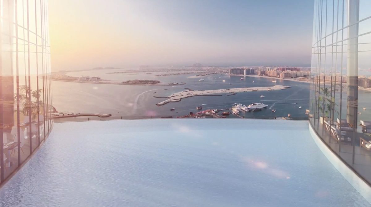 панорамный бассейн Ciel Dubai Marina