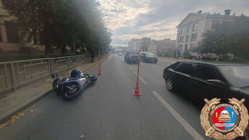 Мотоциклист пострадал в ДТП в центре Иванова